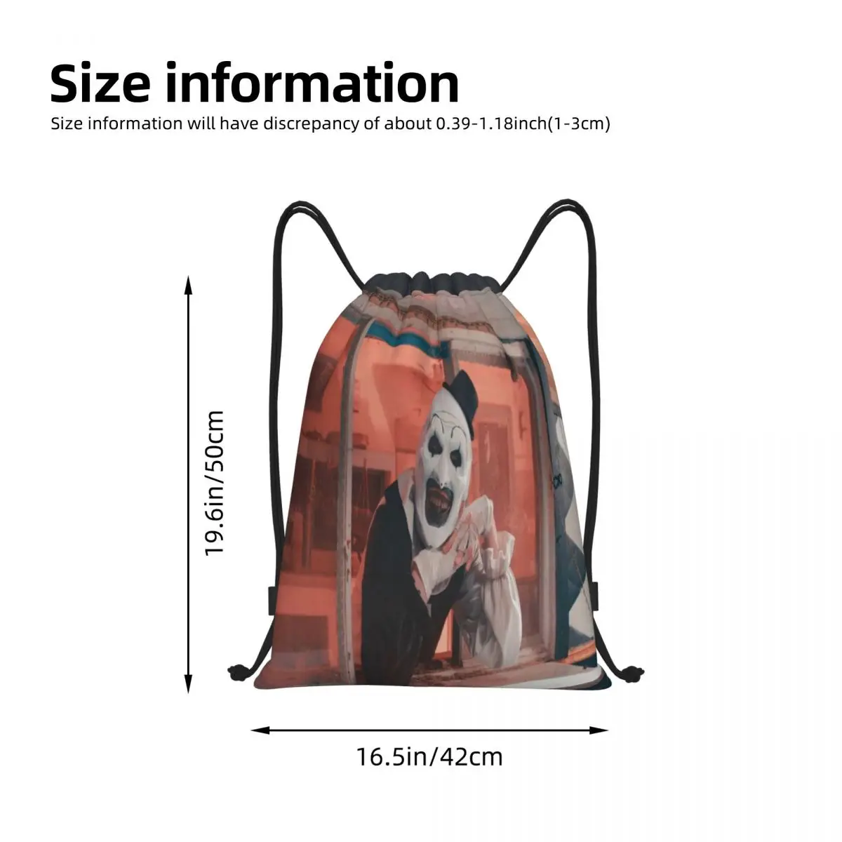 Sacs de rangement portables pour films d'horreur Terrifier, sacs à bandoulière de proximité, sacs à dos pour sports de plein air, voyage, gym, yoga