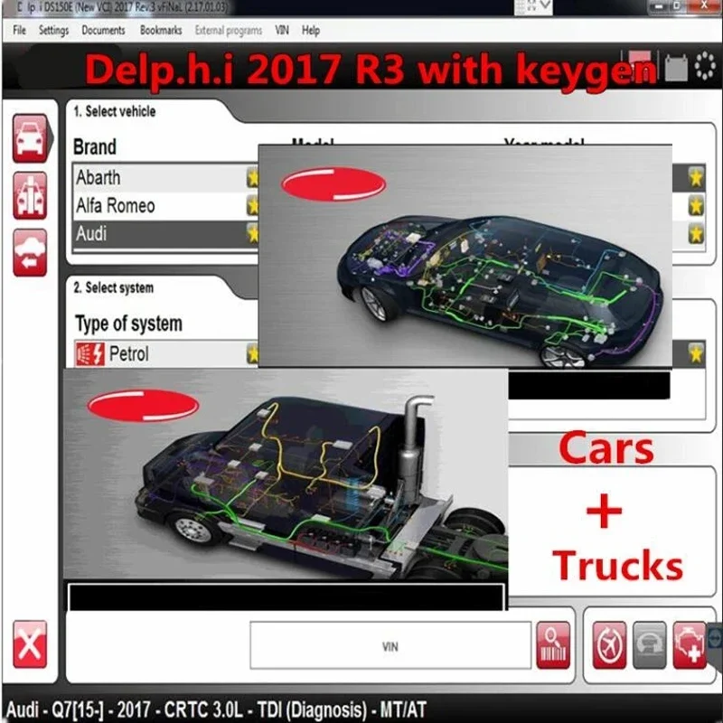 2024 HOT Delphis 2017 R3 พร้อม keygen Delphi DS150E เครื่องมือวินิจฉัยซอฟต์แวร์สําหรับรถยนต์และรถบรรทุก obd เครื่องสแกนเนอร์ 2017r3