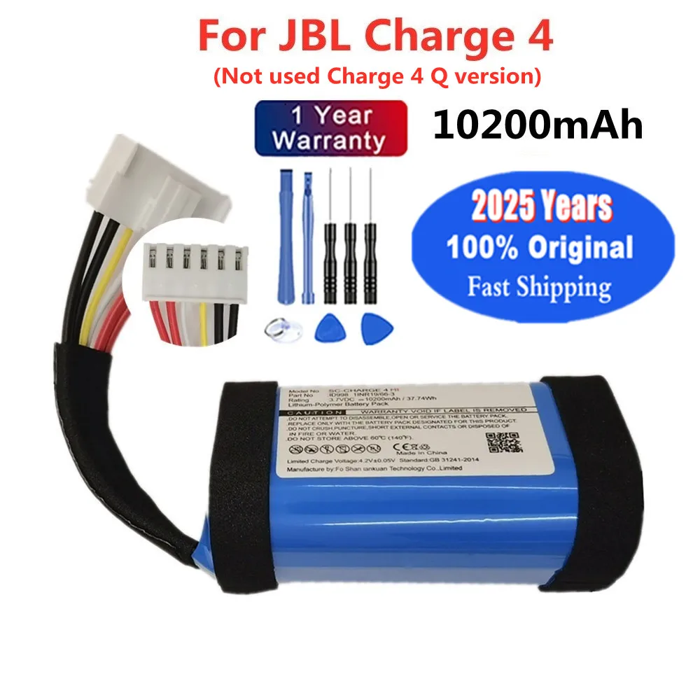 2025 Year Original Battery For JBL Charge 4 5 Charge4 1INR19/66-3 ID998 IAA011NA SUN-INTE-118 Bluetooth Wireless Speaker Battery