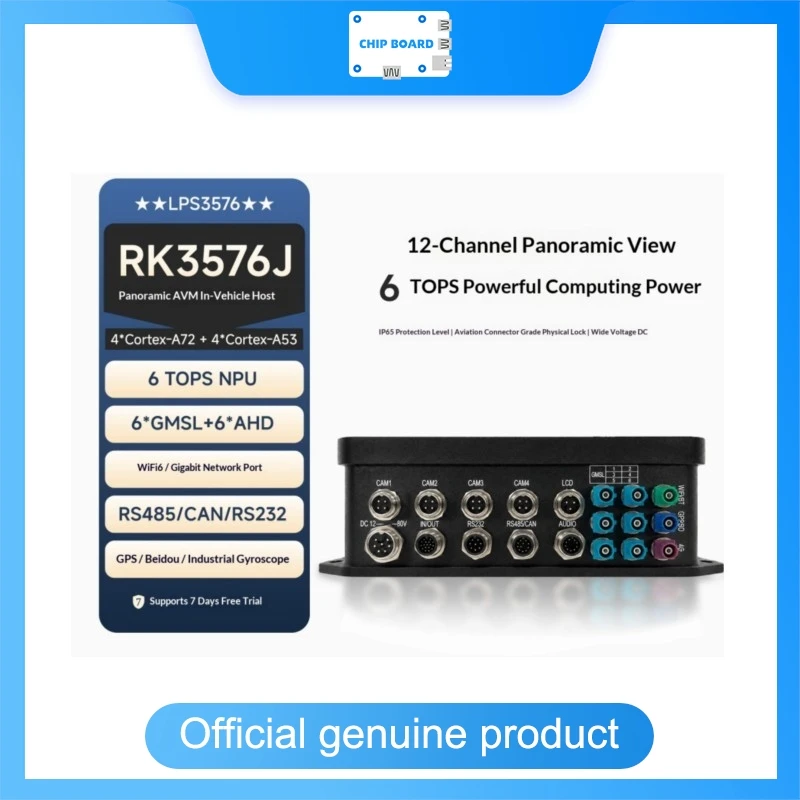 Neardi RK3576 In-Vehicle Computer, Rockchip GMSL AVM System with 6 Channel AHD for 360 Degree Surround View AI Computing