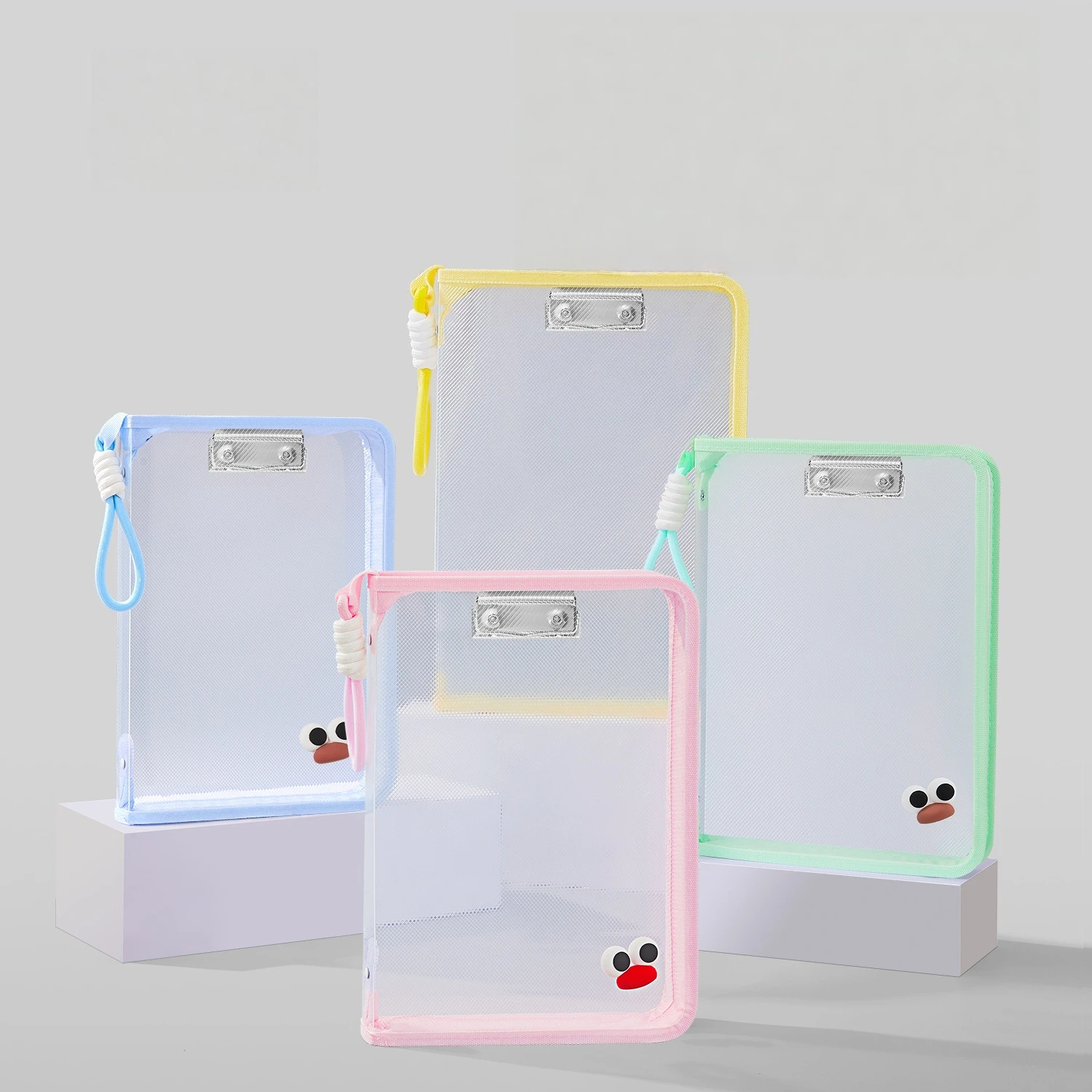 

New A4 Built-in splint Clear Zipper File Bag Transparent Document Organizer for School Supplies Office Stationery Storag