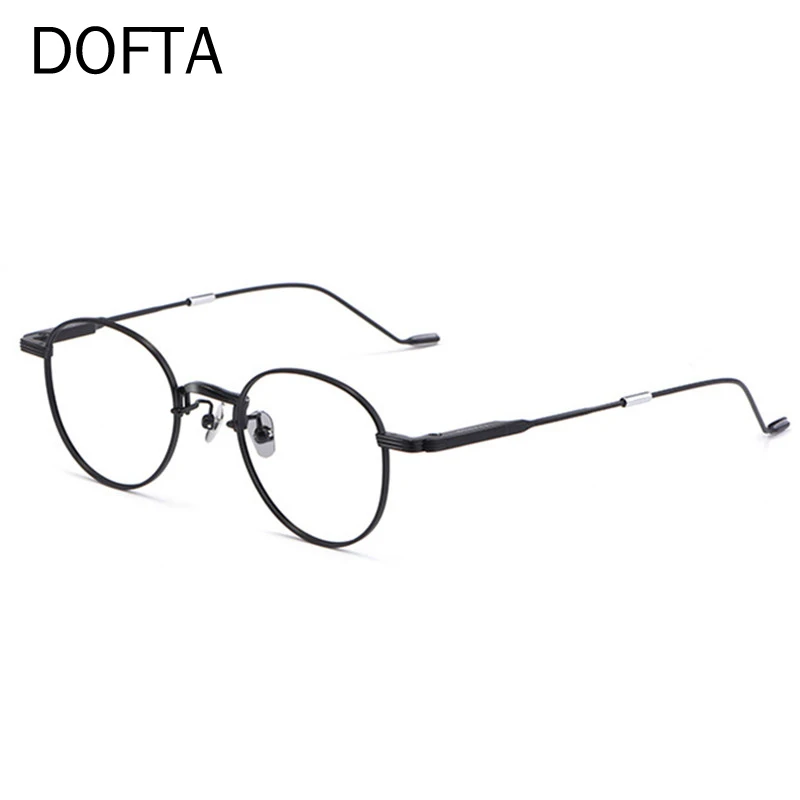 

DOFTA Vintage Titanium Glasses Frame Men Round Myopia Optical Prescription Eyeglasses Women 2021 New Titan Retro Eyewear 5796