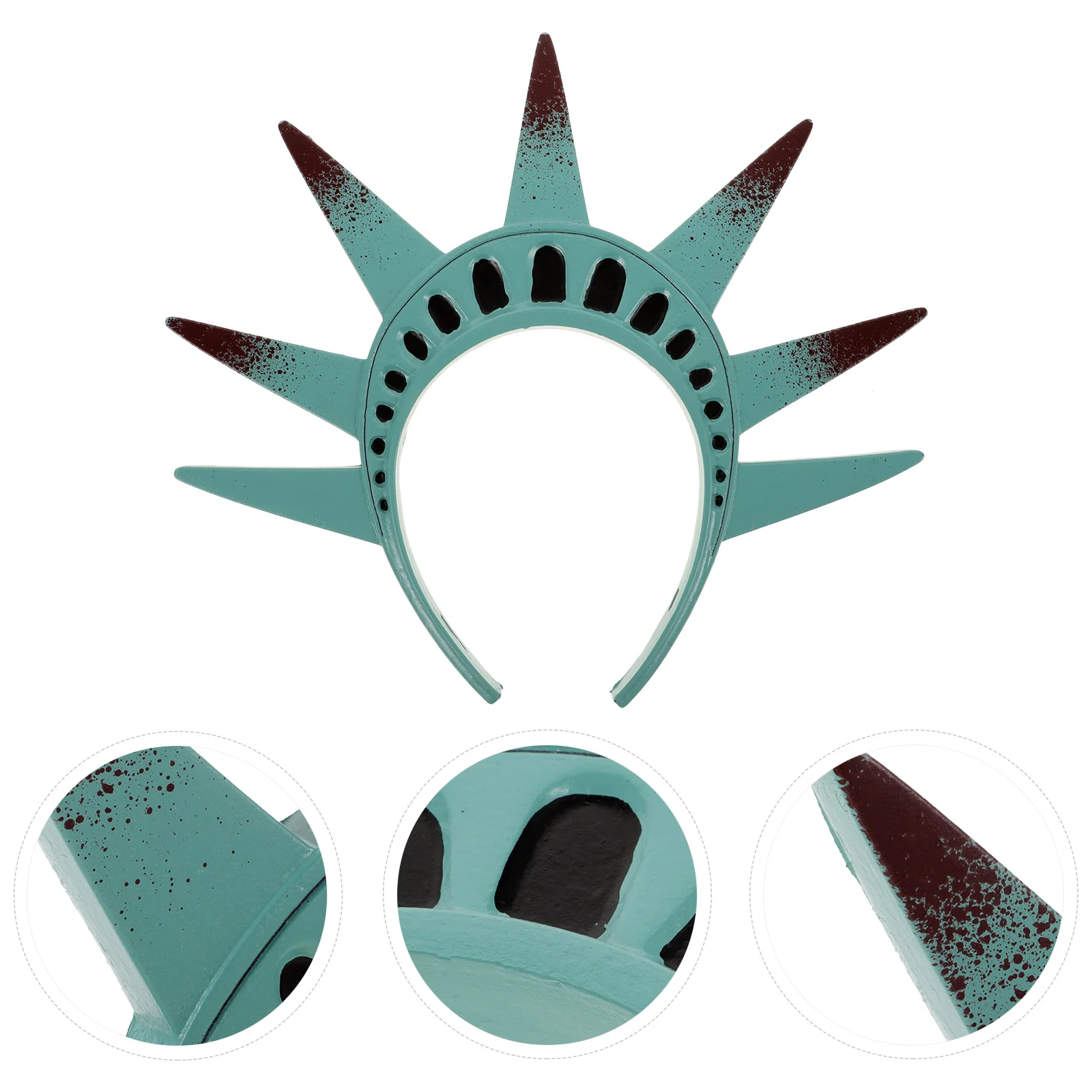 Goddess Headband Independence Day Hair Hoop Girls Statue of Liberty Costume Cosplay 2900X2550X150CM Headpiece Torch Toy Miss