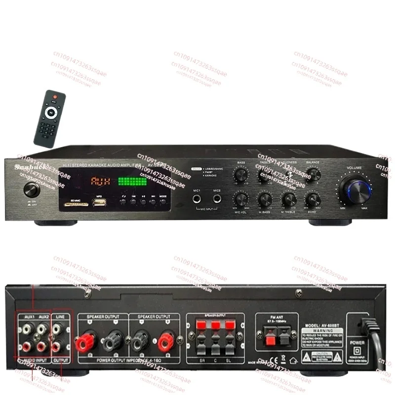 

628BT5 канальный мощный аудио домашний Bluetooth караоке-радиоусилитель мощностью 600 Вт