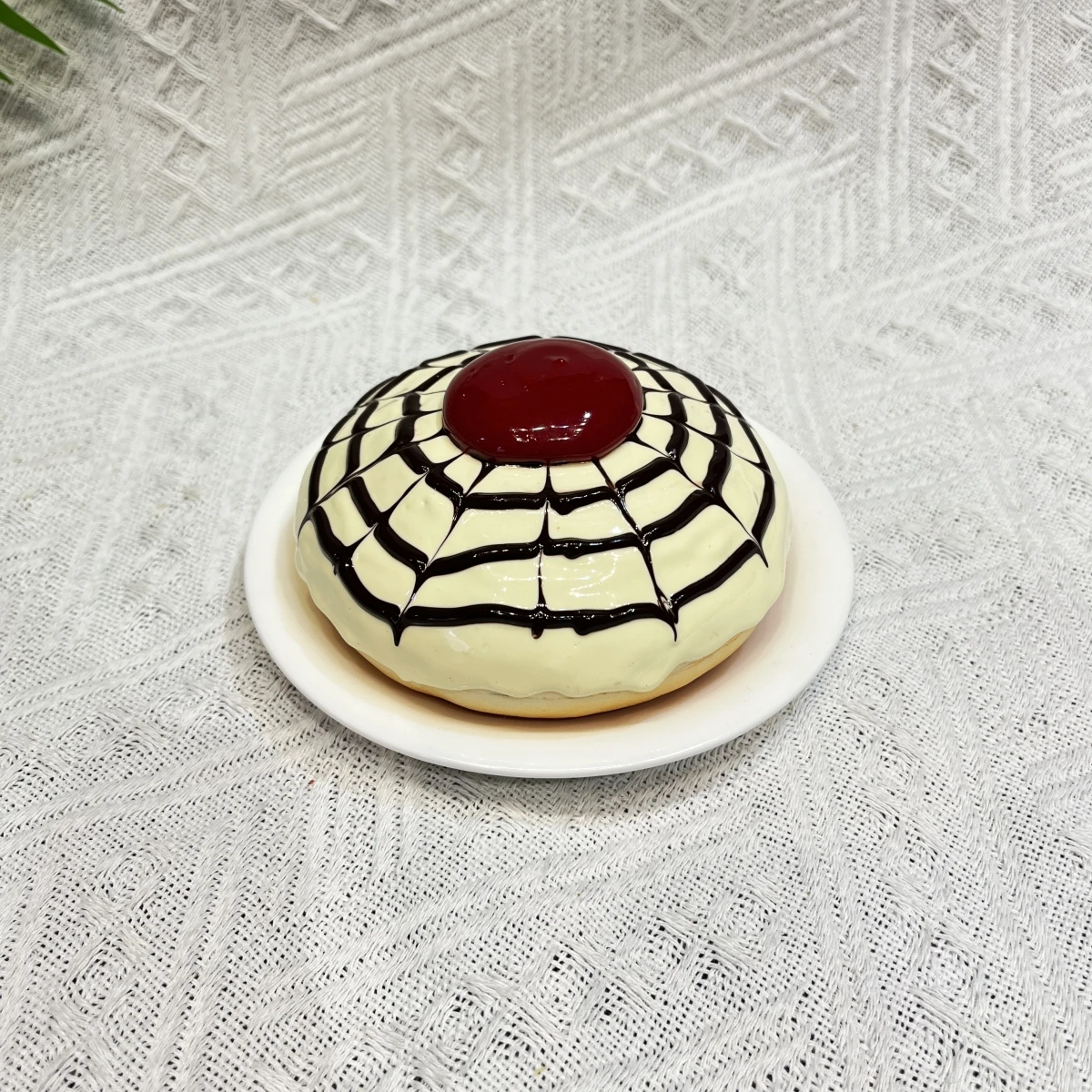 Picture 5: 10cm Handmade Fake Jam Donut Model Ultra Realistic Glazed Doughnut with Fruit Filling for Display Photography Bakery Decor