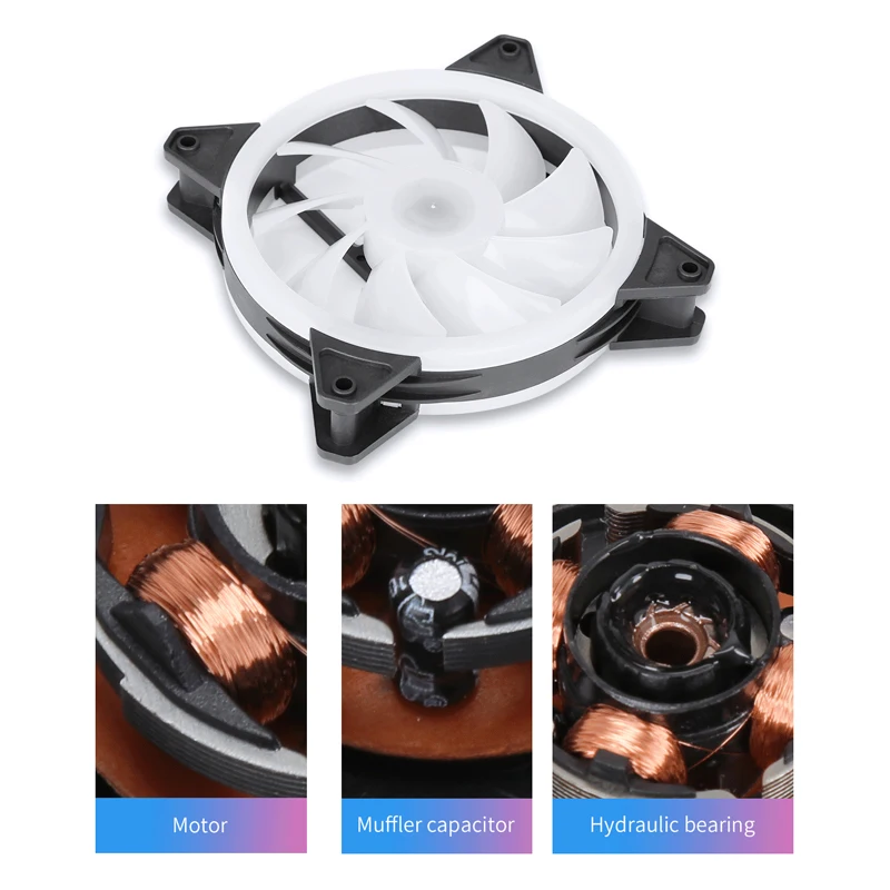 SAMA RGB-ventilador de refrigeración para CPU, Enfriador de caja de ordenador de 120mm, Slicent, radiador para quitador de armario de juegos, accesorios LED para PC