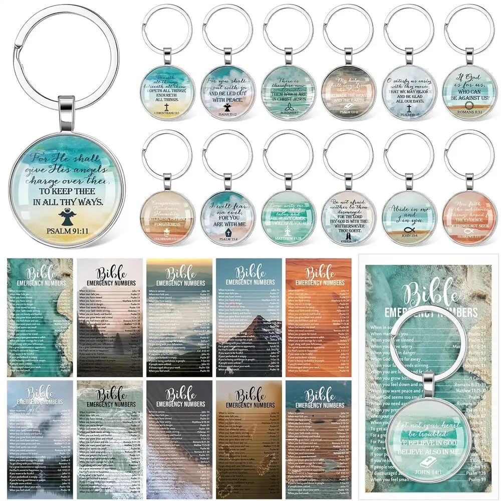 

Bulk Christian Keychains for Men and Women - Ideal for Father's Day Gifts, Church, Bible Study, and Bookmarks