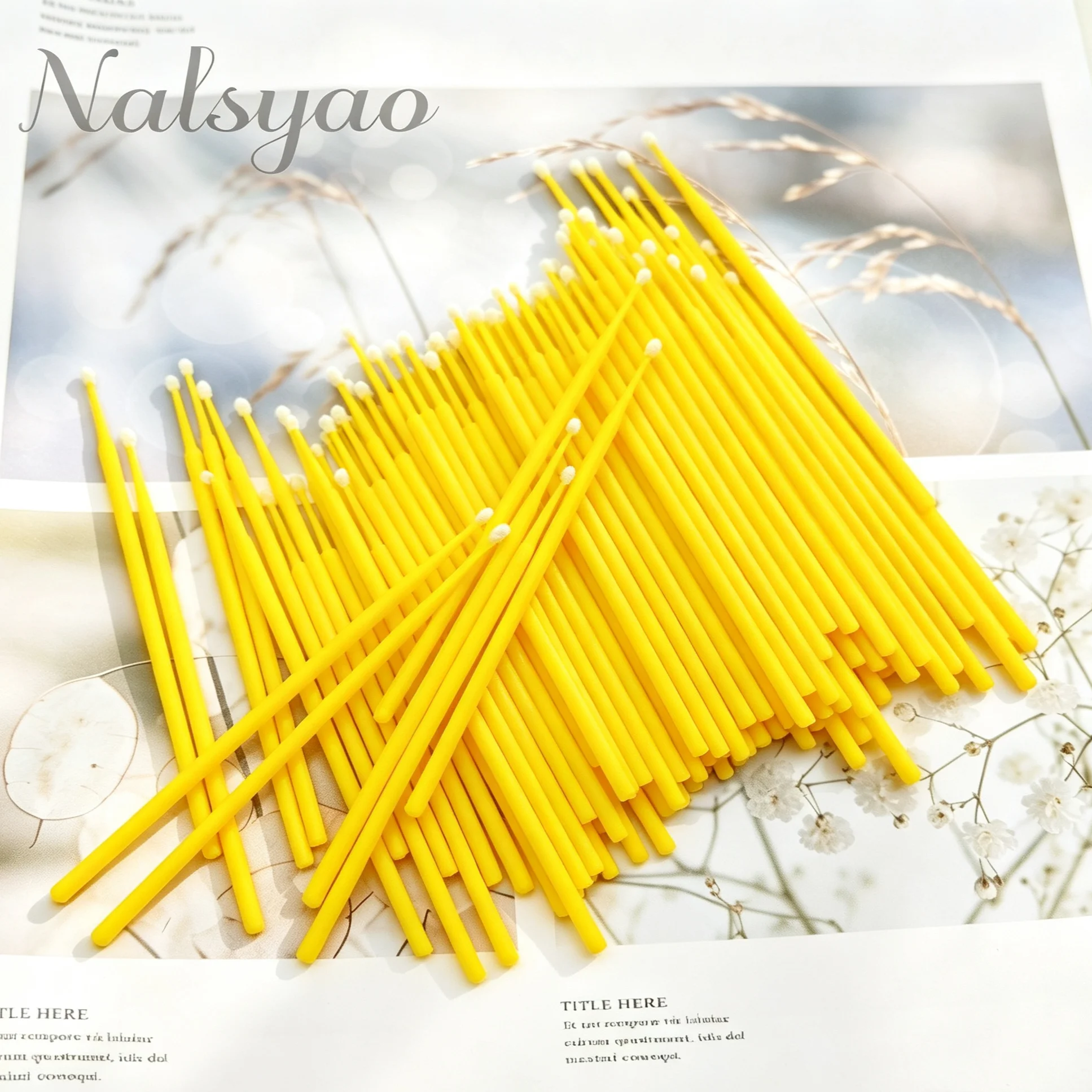 500 pcs-1500pcs Disposable Micro Eyelash Brush Heads Expanded Personal Multi-purpose Lash Cleansing Wands