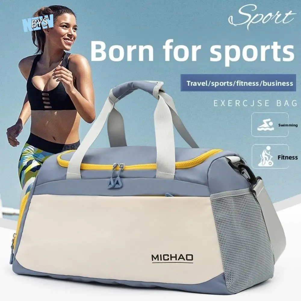 

Wet Dry Separation Travel Duffel Bag Large Capacity Durable Travel Luggage Bag Multi Pocket Waterproof Fitness Handbag Women