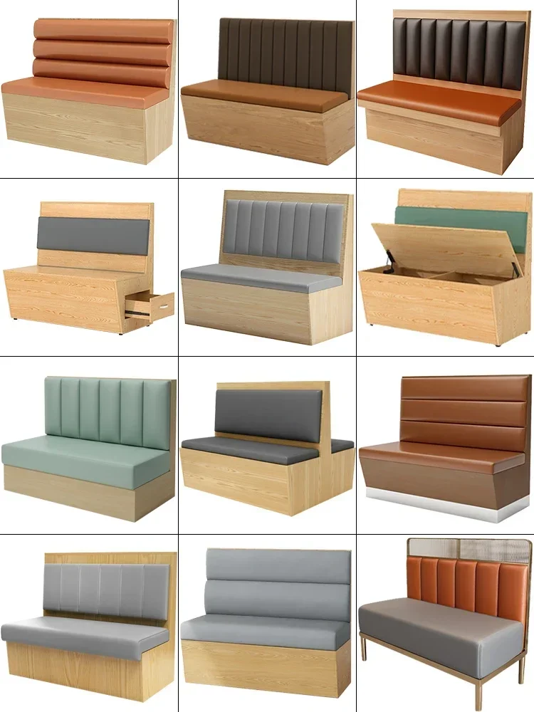 Customized Card Seat Sofa Storage Chain Teahouse Coffee Western Restaurant Drink Noodle Restaurant Japanese Material Hotel