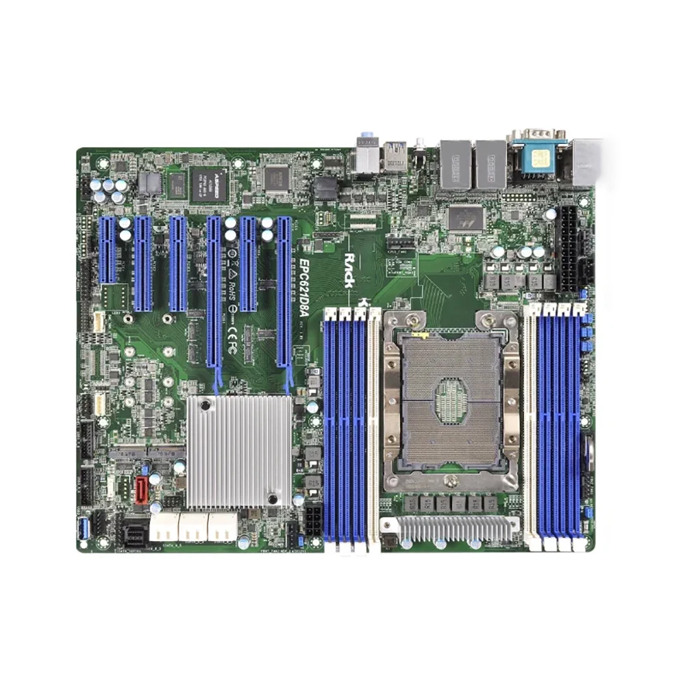 EP2C621D8A For ASRock Single-server Mainboard LGA3647C621 Supports Remote Access