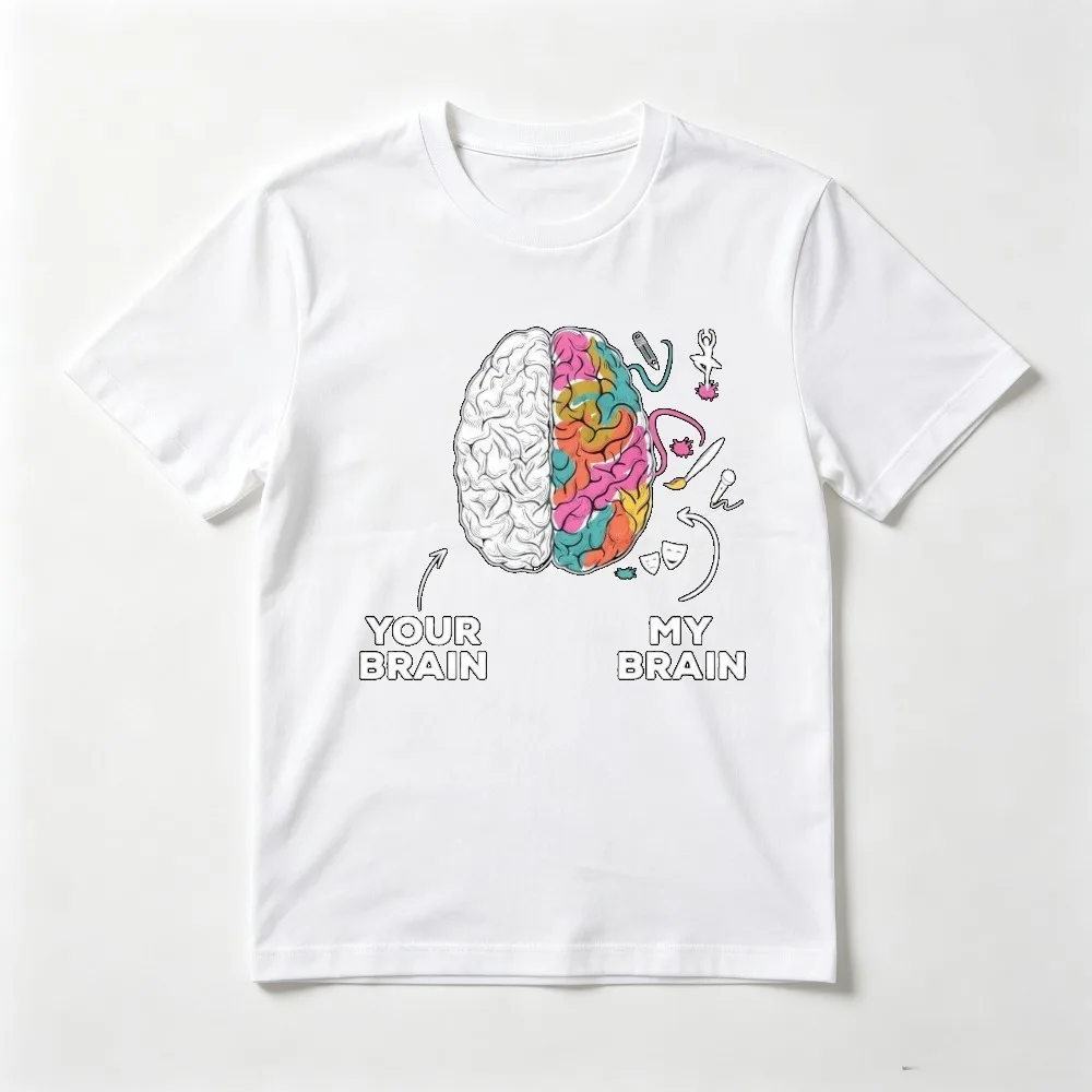 Your Brain My Brain Autism Awareness TShirt ADHD Health Autistic Supporter T Shirt Casual Fashion Loose Man Women Clothing