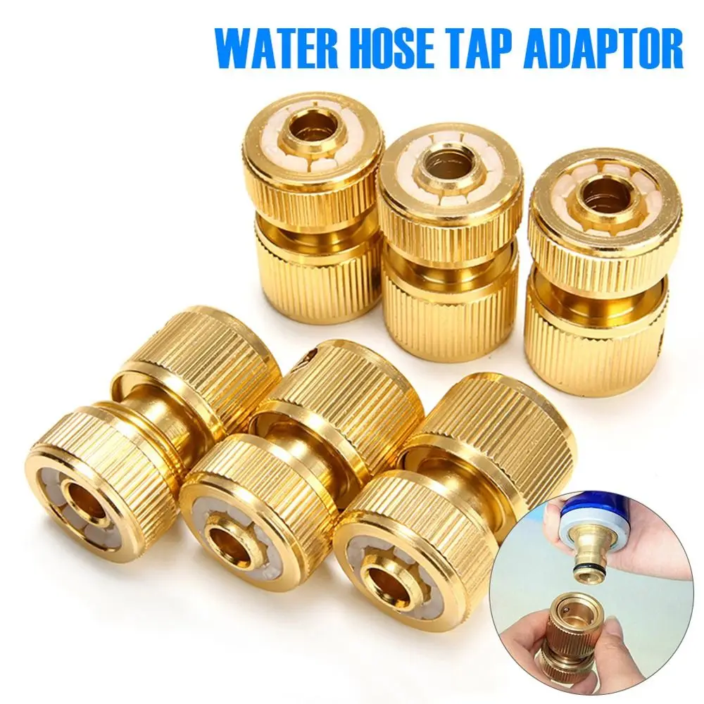 Aluminum Alloy Hose Quick Connector Quick Connect Copper Plated Garden Watering Adapter 1/2