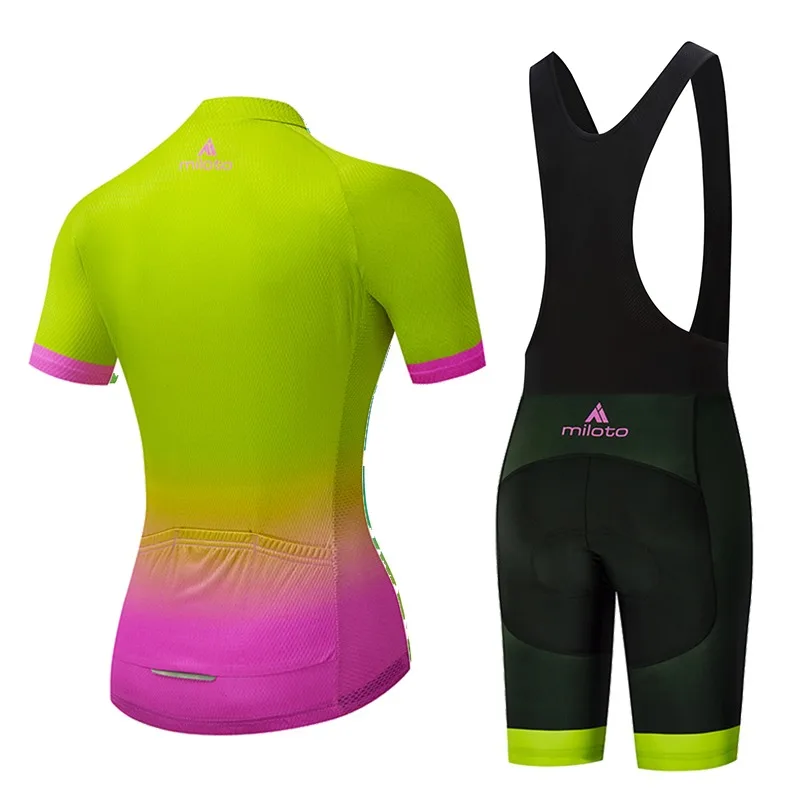 MILOTO-Cycling Clothing Set for Women, MTB Bike Clothing, Racing Bicycle Clothes, Cycling Wear, Jersey Set, New, 2022