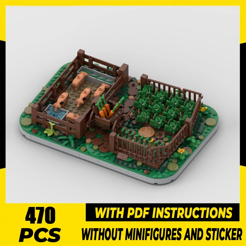 

Castle Model Moc Building Blocks Vegetable Garden and Paddoc Bricks Model DIY Assembly Construction Toy Holiday Birthday Gifts