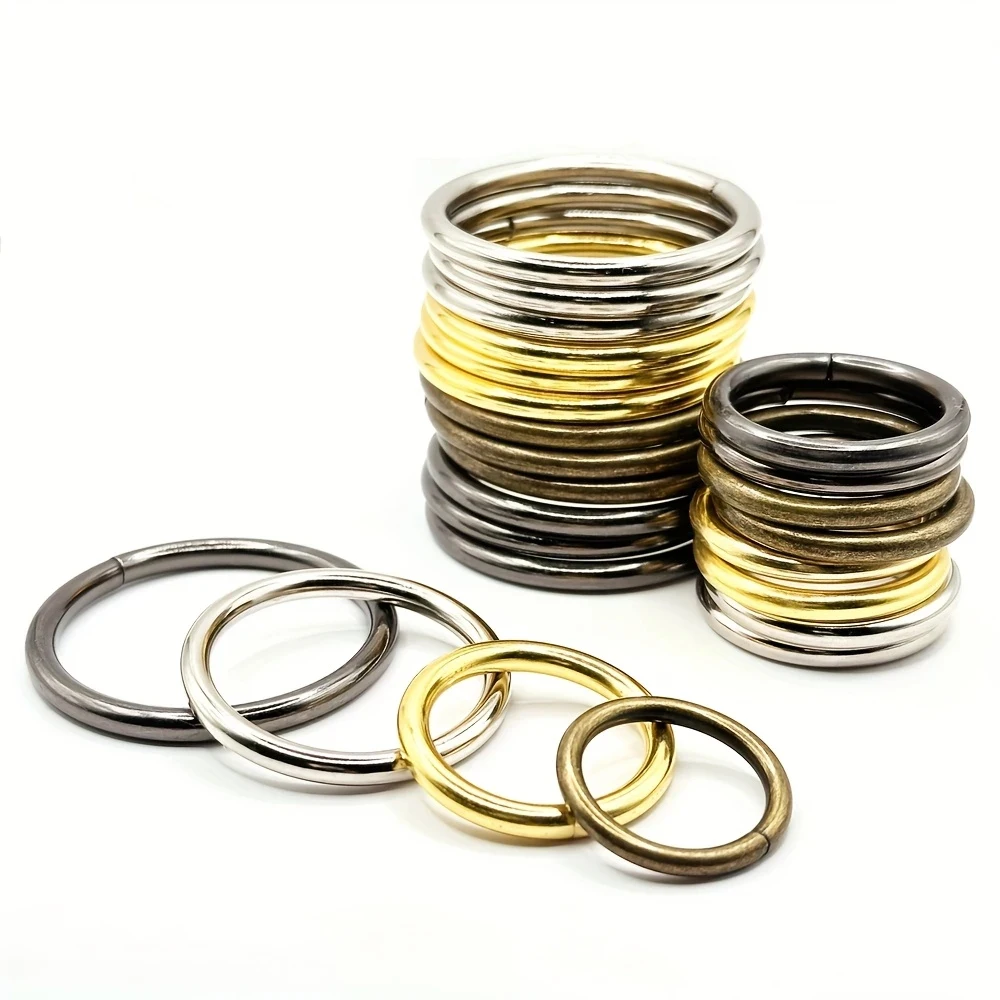 10pcs/pack O rings Metal Non Welded Nickel Plated Collars Round Loops Belt Buckle  for Belt Craft DIY Accessories