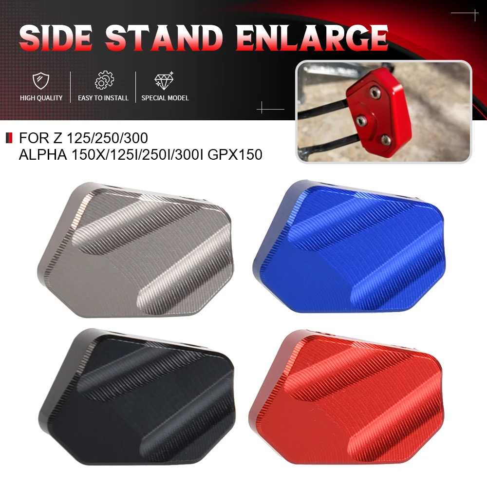 Kickstand Side Shoe Foot Rests Stand Extension Enlarger Aluminum FOR SYM JOYMAX Z 125/250/300 Alpha 150X/125i/250i/300i GPX150