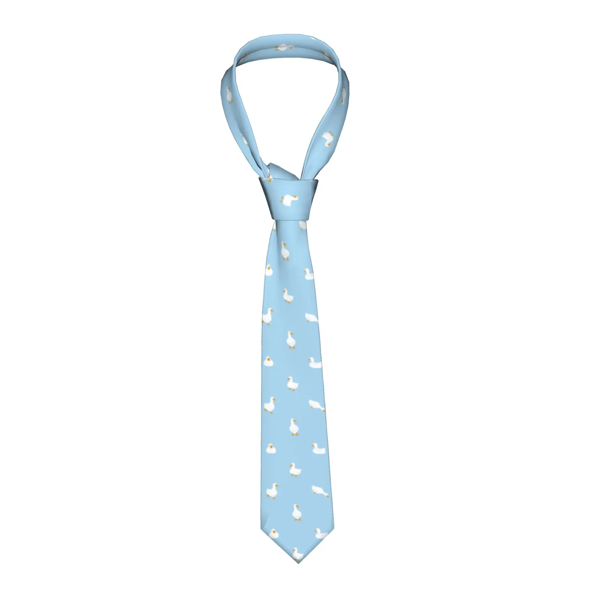 Cartoon Duck Goose Rubber Duck Shower Necktie Men Women Slim Narrow  Neck Ties for Mens Accessories Gravatas