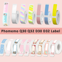 1Roll Phomemo Q30 D30 D32 D35 Adhesive Label Maker Paper for Name Sticker Thermal Rolls Ticket Self-Cut Tag Note FOR Q32 Q35