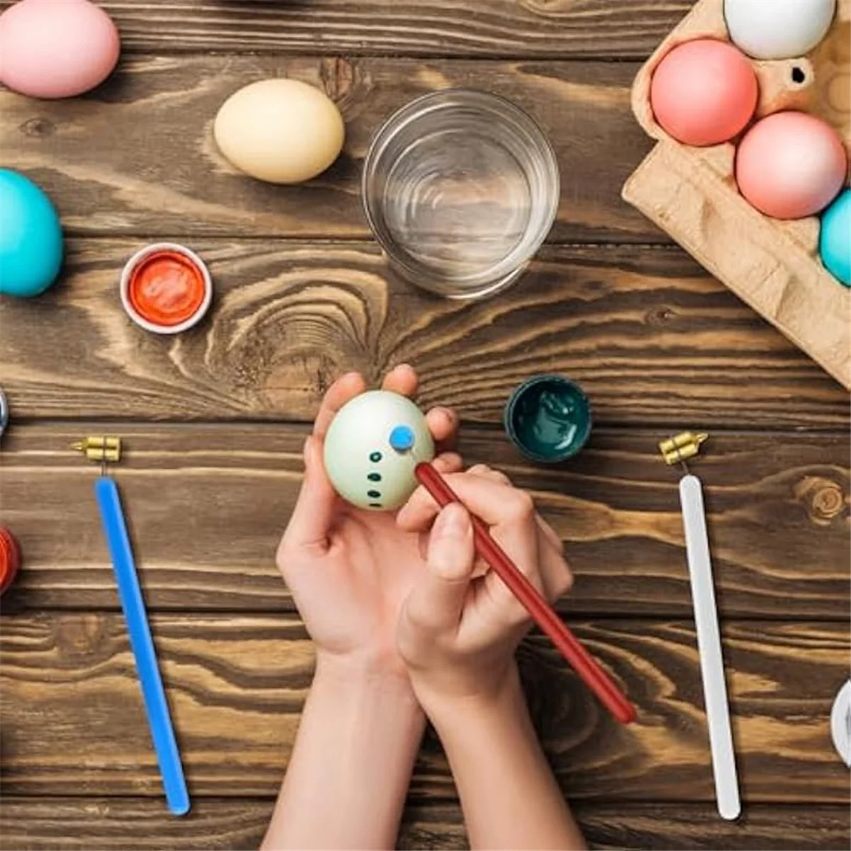 

AA91 Slanting Fine Line Paint Pen Set 0.7/0.5/0.4mm Heavy Fine Brass Tip Kistka Wax Pen Decorating Kit Pysanky Kistka Tool