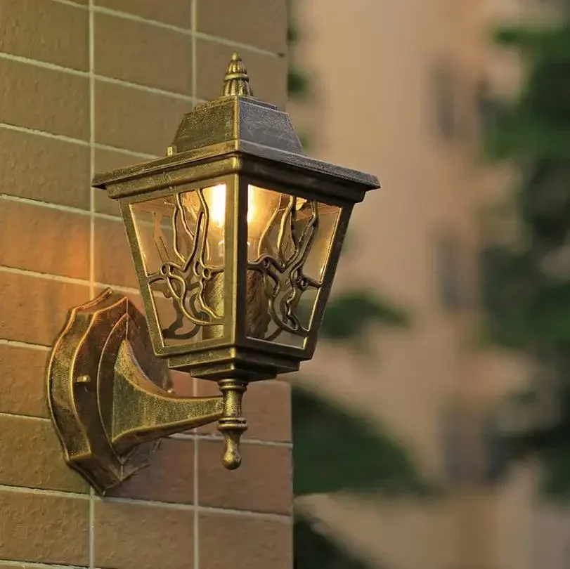 

LED Garden Wall Light Outdoor Lighting Wall Lamps Outside Patio Bronze Exterior Sconces E27 Bulb Yard Street Waterproof Lamp
