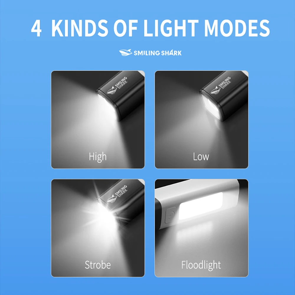 Smiling Shark SD-1039 LED Flashlight, Super Bright Handheld Flashlight, Long-lasting Flash Light Rechargeable for Outdoors