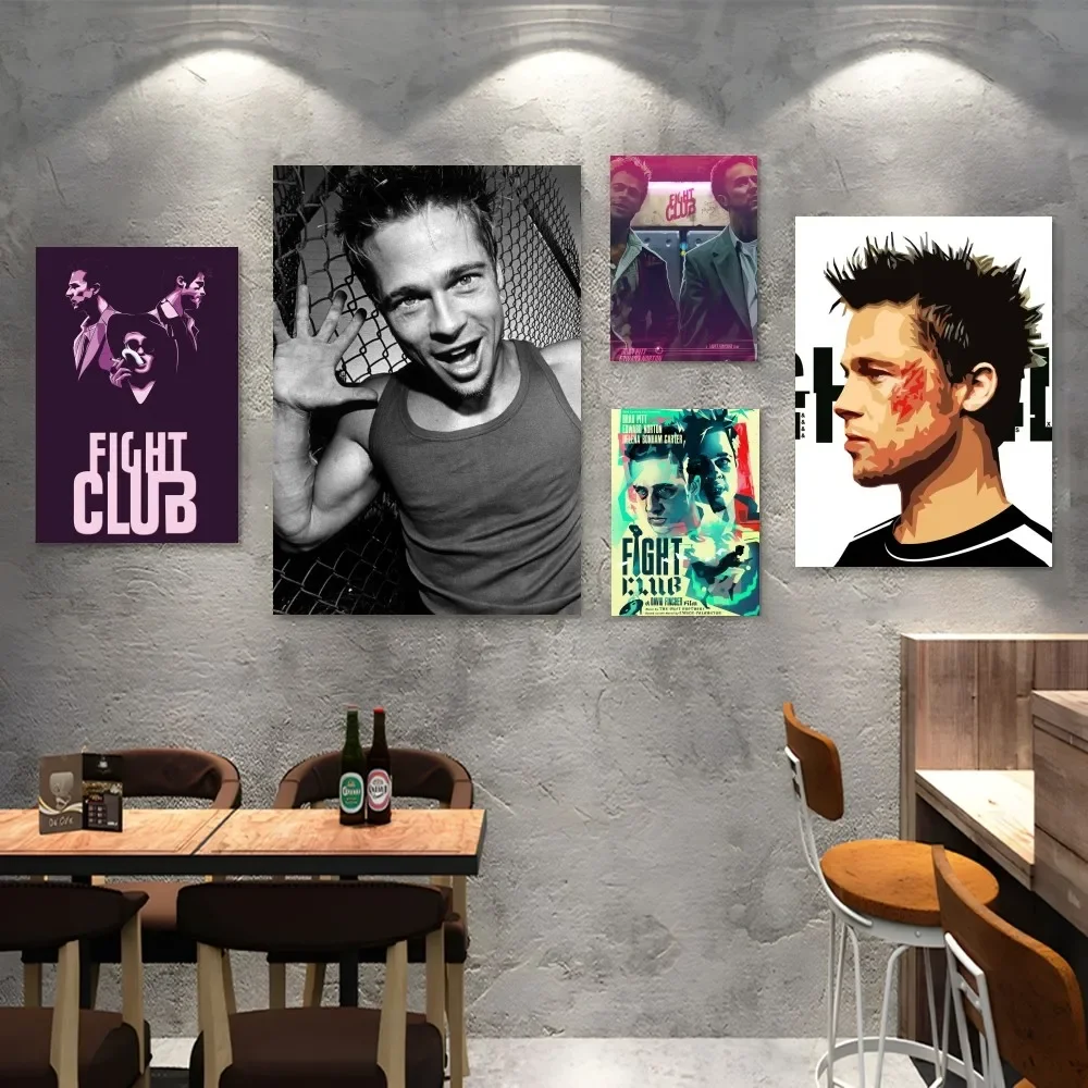 Movie Fight Club Poster  Art Self-adhesive Art Big Poster HD Quality Poster Wall Art Painting Study Wall Decor