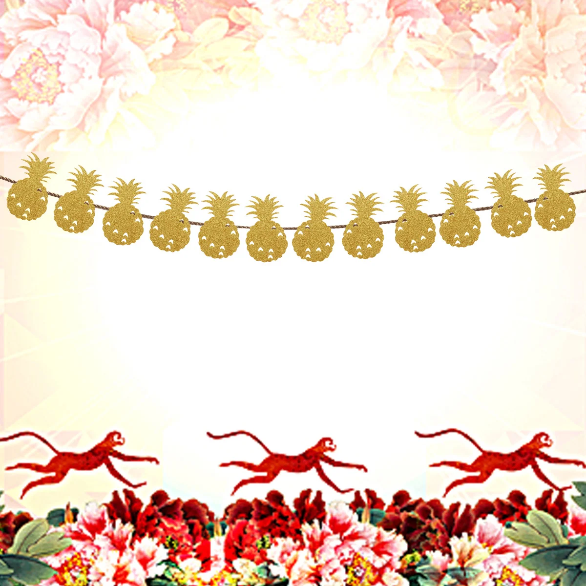 

Pineapple Tassel Garland Summer Theme Wedding Party Kids Room Kindergarten Decoration Bridal Shower Event Indoor Outdoor