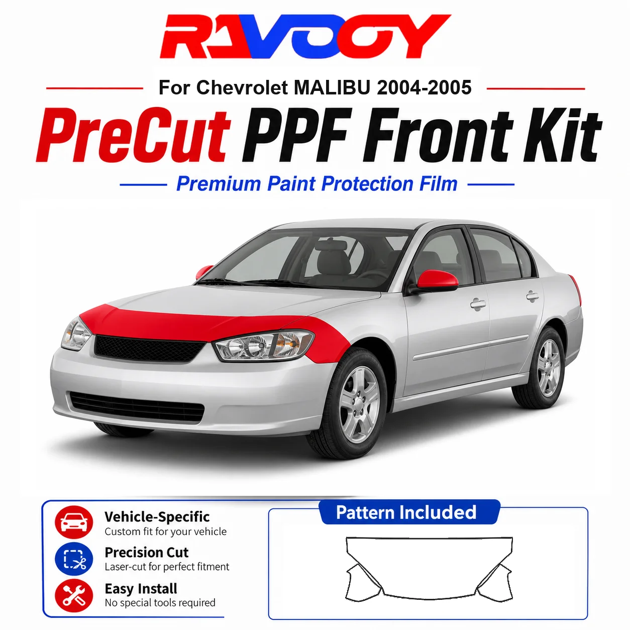 

8.5mil TPU Precut PPF Kit For 2025-2026 Acura ADX - Hood, Partial Fenders & Full Mirror Set - Self-Healing Gloss Clear Bra Film
