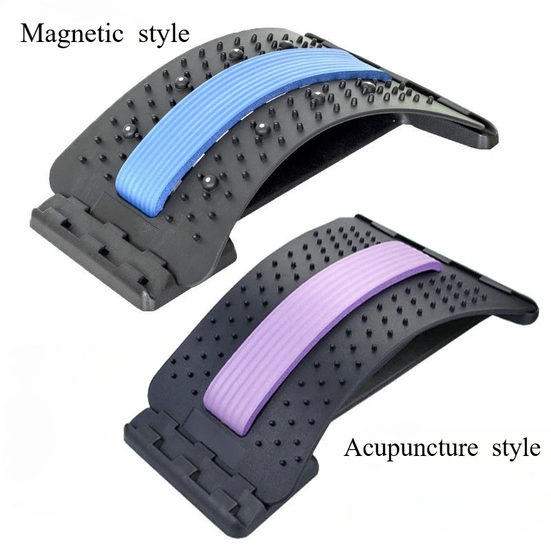 Acupuncture or Magnetic Back Stretcher Multi-Level Adjustable Massager Waist Neck Fitness Lumbar Cervical Spine Cervical Spine