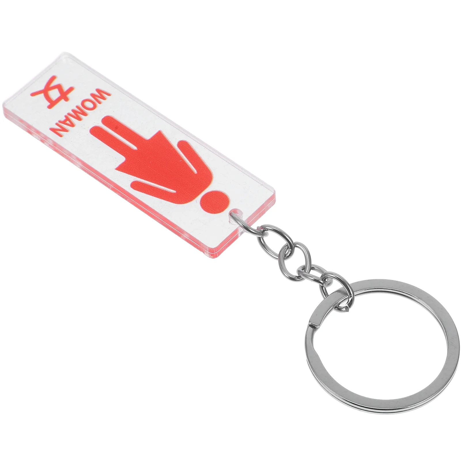 

Restroom Pass Keychain Acrylic Bathroom Key Ring Unique Key Identifier Bag Hanging Ornament For Women Travel Office Use