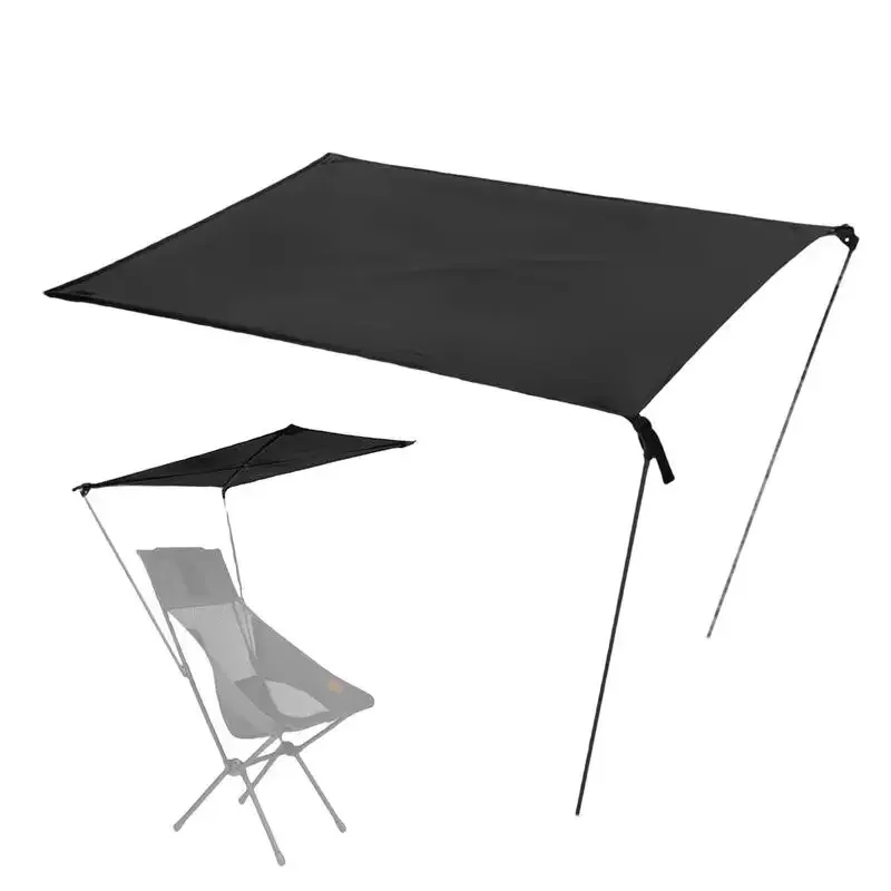 Outdoor Moon Chair Sunshade Picnic Camping Folding Cover Sunscreen UV Protection Chair Sunshade Lounge Sunshade for Fishing