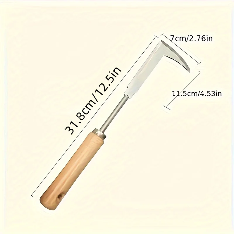 قطعة واحدة من أداة إزالة الأعشاب الضارة المصنوعة من الفولاذ المقاوم للصدأ لحفر الخضروات البرية والأعشاب والبونساي وفك التربة؛ هدية مثالية للعطلات. #6