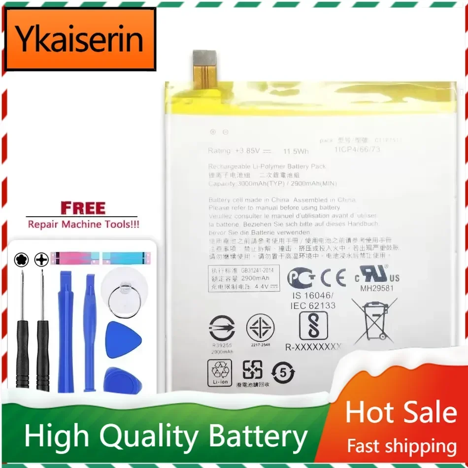 

High Capacity C11P1511 Battery for ASUS Zenfone3 Ze552kl Z012da Z012de 2900mAh Mobile Phone Batteries + Free Tools Warranty