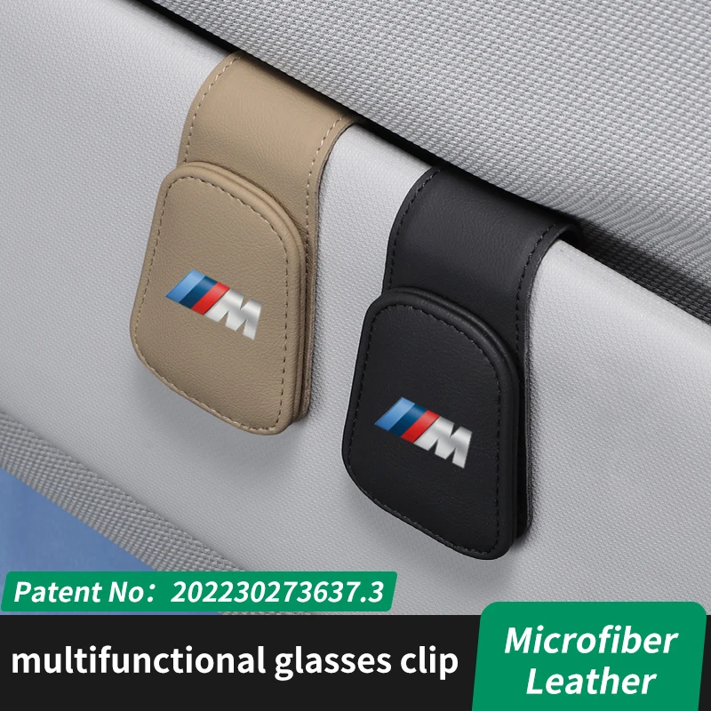 Car Glasses Clip Sunglasses Card Ticket Holder For BMW M Power 1 2 3 4 5 7 Series X1 X3 X4 X5 X6 X7 F10 F20 F30 G20 G30 F15 F16