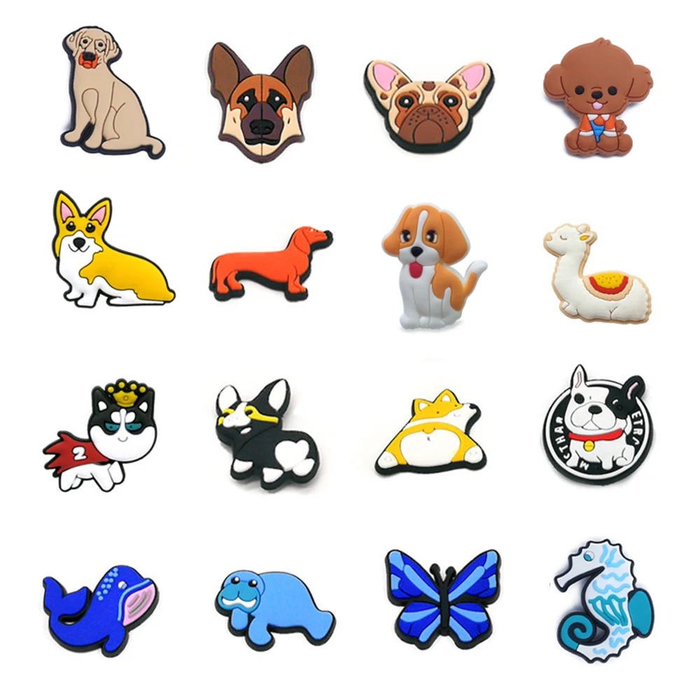 Single Sale 1pcs Animals PVC Garden Shoes Accessories Children Shoe Decorations Fit Wristband shoe Charm Party Present image 2