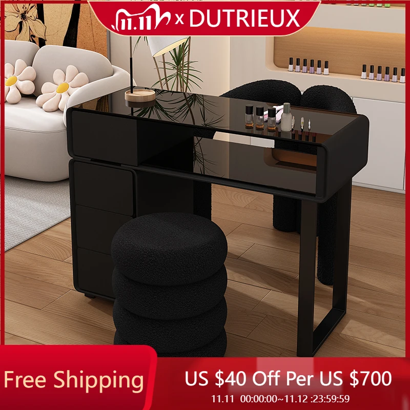 

Designer Portable Nail Desk Reception Drawer European Professionals Nail Desk Cleaning High Quality Wood Nageltisch Furniture