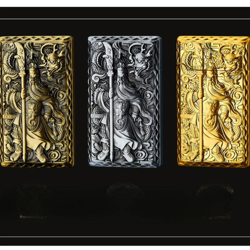Embossed Windproof Direct Charge Lighter Butane Gas Blue Flame Open Cover Loud Steel Sound Personalized Lighter