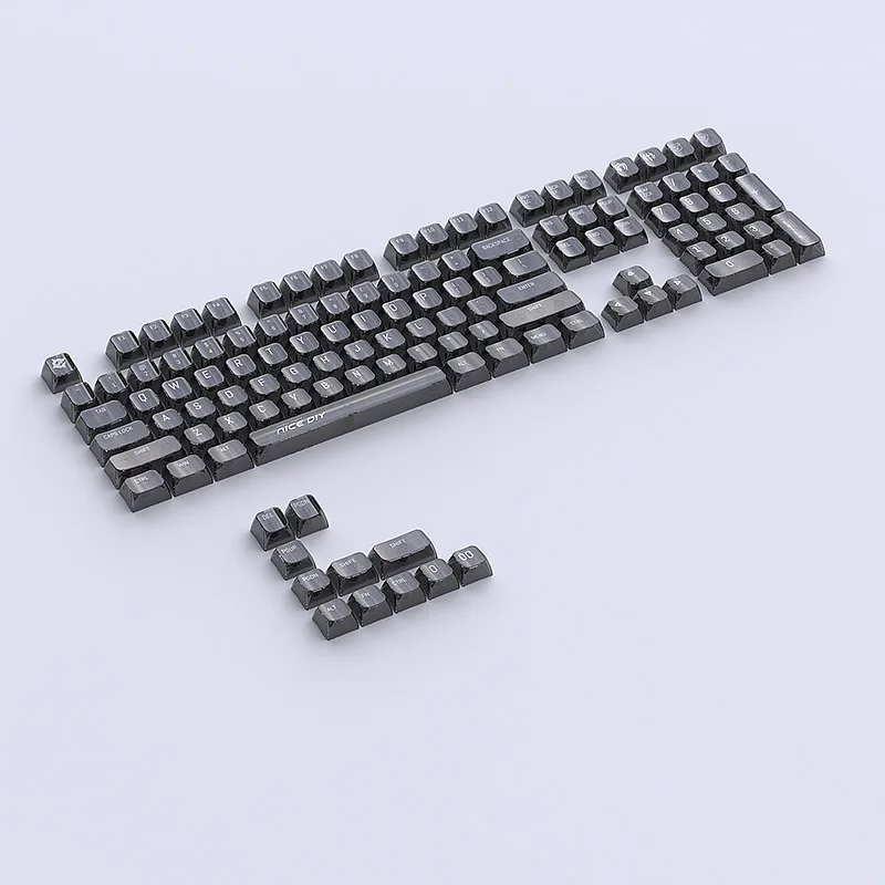 Tapa de tecla de teclado de ordenador mecánico, tapa de tecla mecánica de cristal, altura MDA, 119 teclas, PC transparente