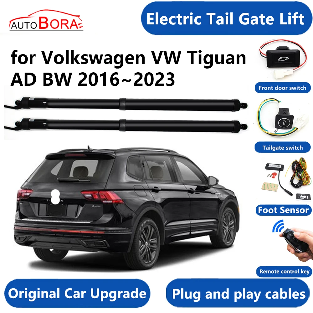 Sistem pengangkat gerbang ekor mobil elektrik, Kit Lift daya otomatis pembuka pintu belakang untuk Volkswagen VW Tiguan AD BW 2016 ~ 2023