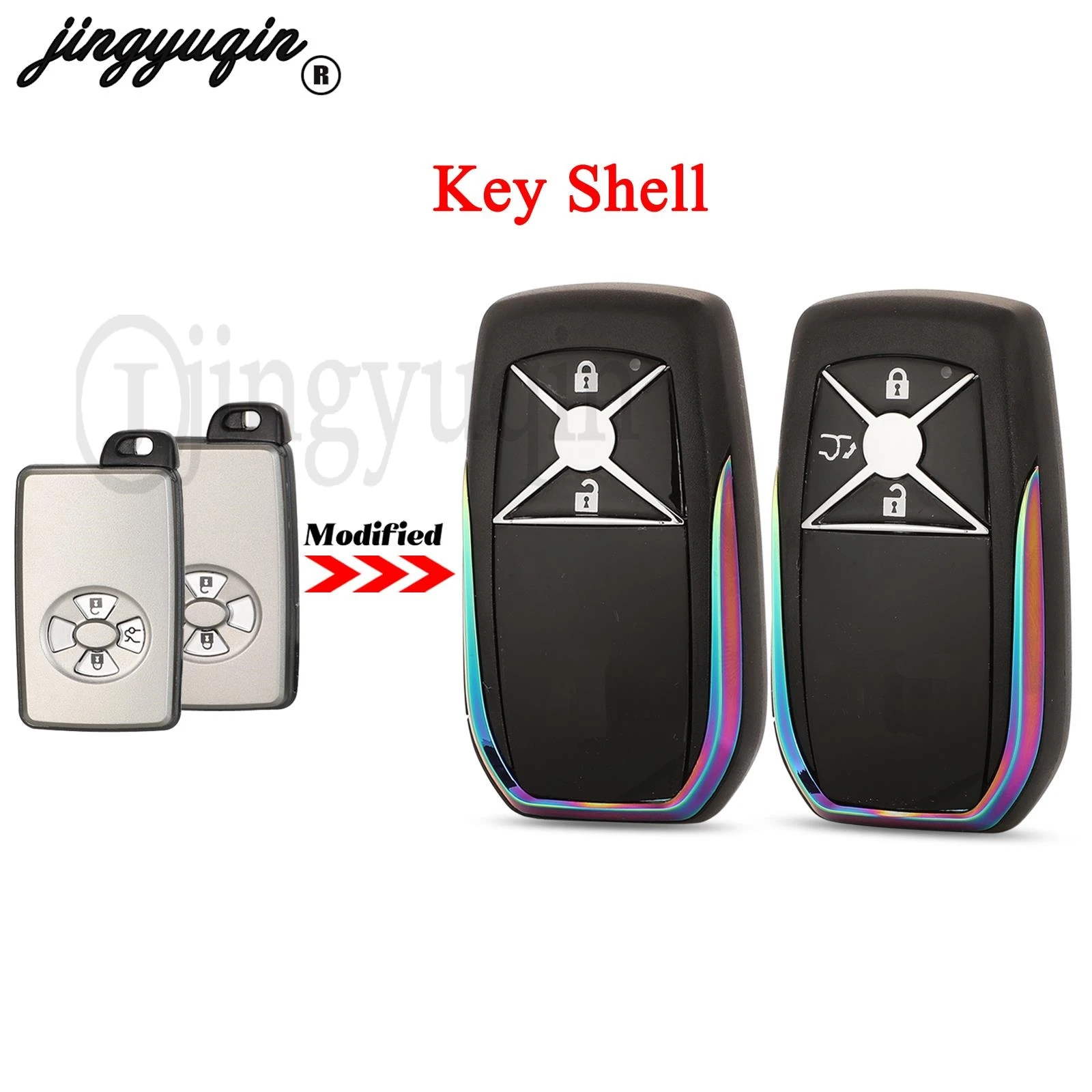 jingyuqin 2/3 Buttons Car Smart remote Key Shell Case For Toyota Avalon Camry Highlander Crown Corolla Fob Replacement