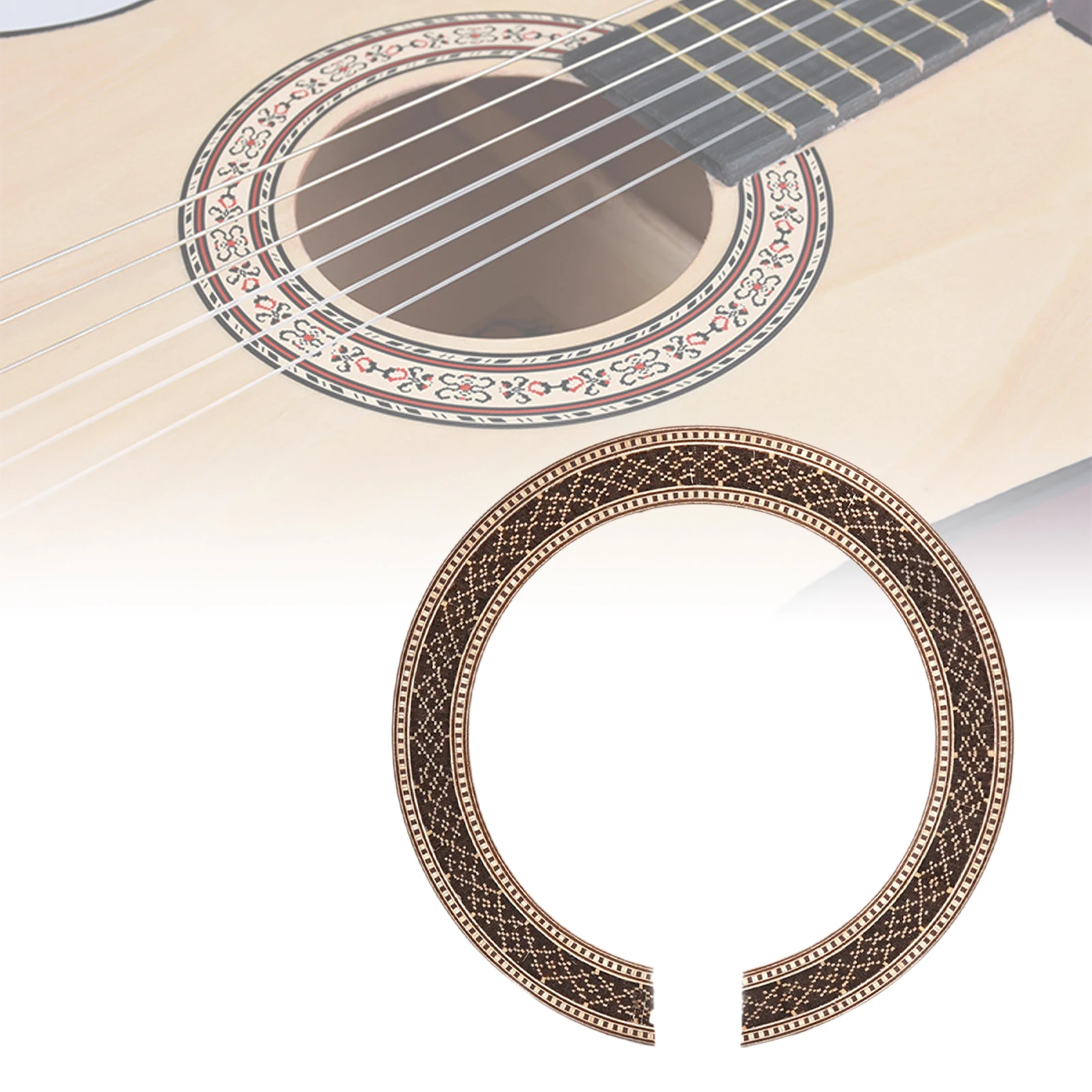 Acoustic Guitar Soundhole Rosette Wooden Inlay for Guitar DIY Maker