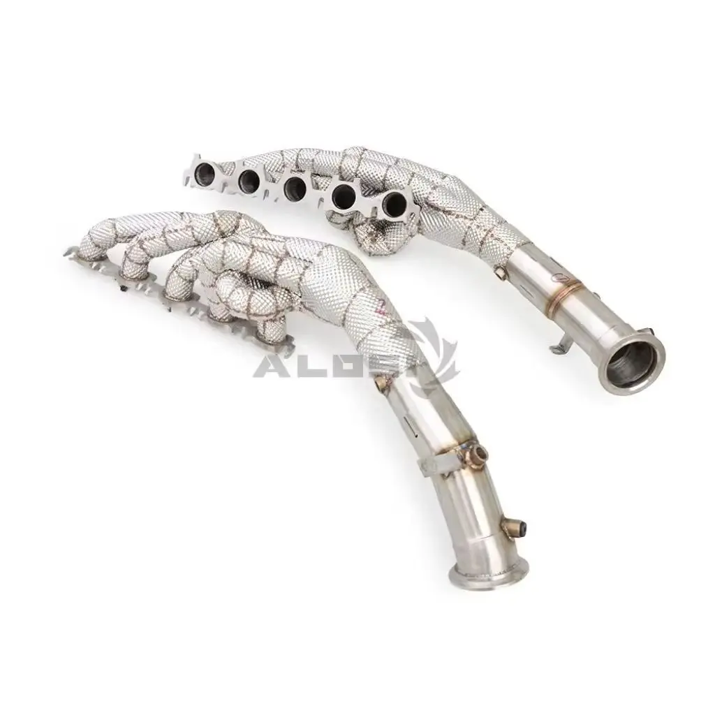 

Высококачественный коллектор из нержавеющей стали для Lamborghini Huracán STO EVO 5.2 2019-2025, с изоляцией, прямая труба