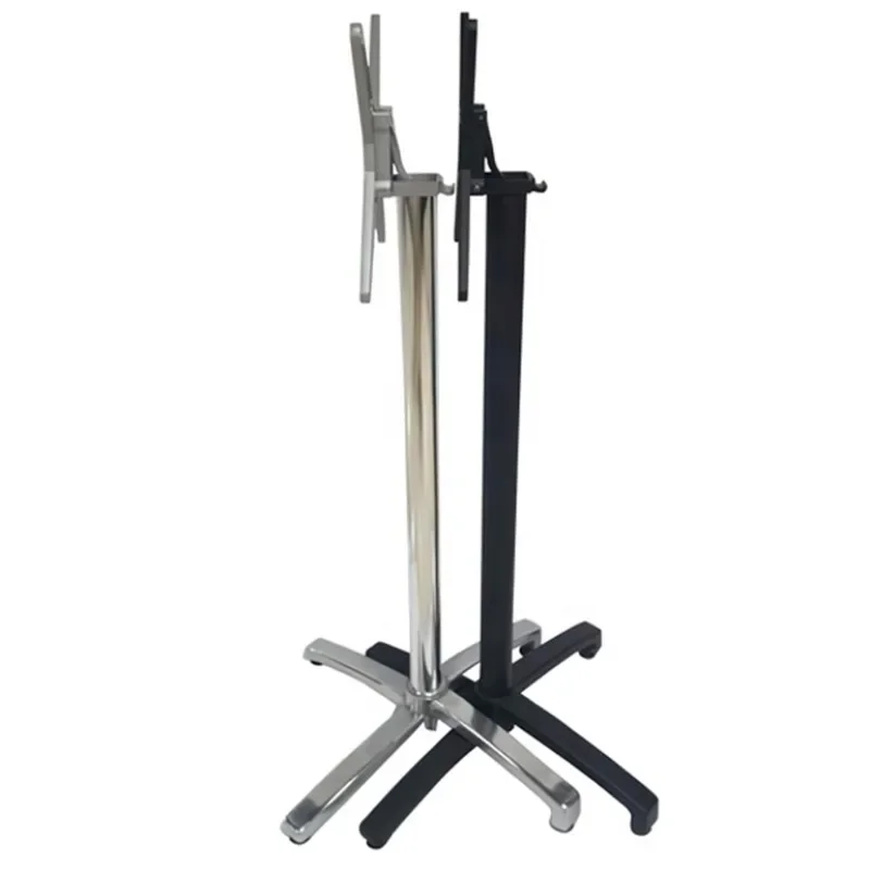 

Stainless Steel Furniture Frame Smart Black Coffee Base Aluminum Cross Table Leg Base for Restaurant