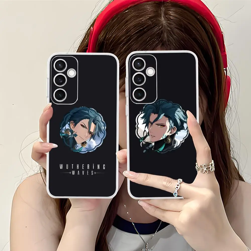 Wuthering Waves Jiyan Phone Case for Samsung Galaxy S25 S24 S23 S22 S21Plus FE Ultra Clear Colour Cover Smartphone Cellphones
