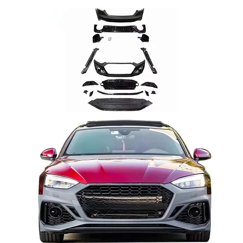 

New val Auto Parts Bumper A5 B10 Upgrade RS5 Body Kit Front Assembly Side Skirts-2022