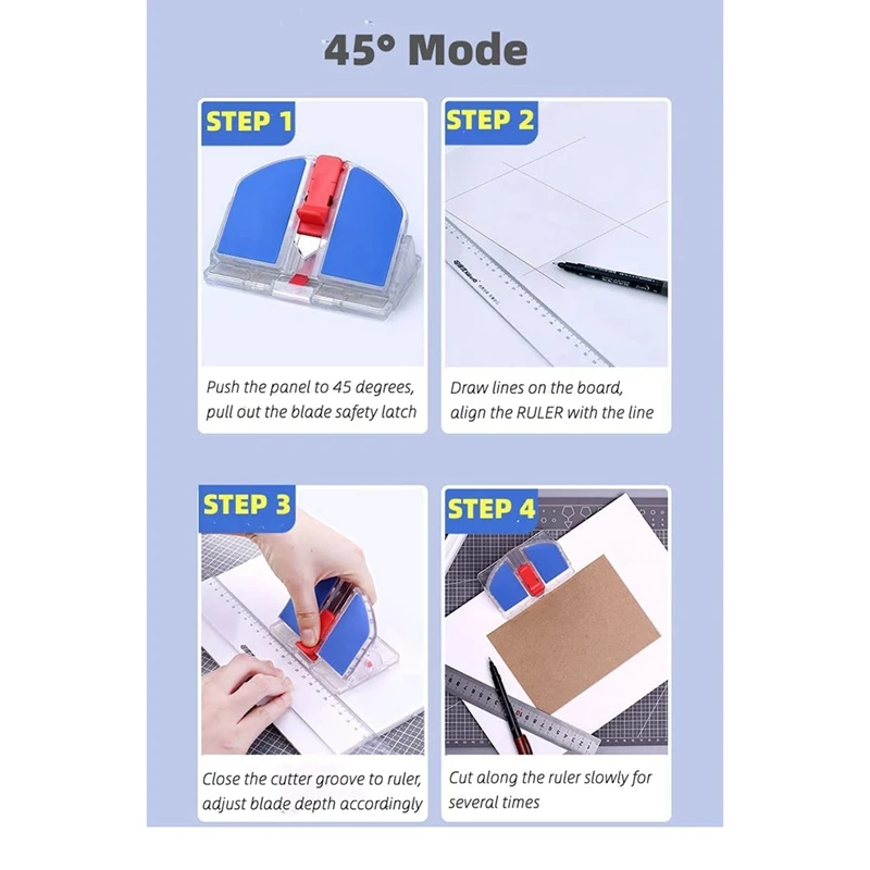 Mat Cutter 45 & 90 Degree Bevel Mat Board Cutter Beveled Cut Tool For Art Picture Framing Foam Board Card Board