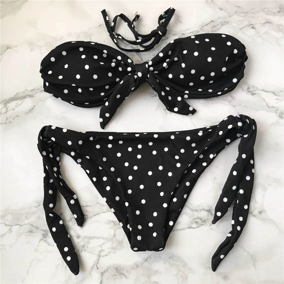 Sexy Leoparden-Polka-Dot-Bikini mit Knoten, brasilianischer Stil, Damen-Badeanzug, zweiteiliges Bikini-Set, Badebekleidung, Badeanzug V643 – Detail 26