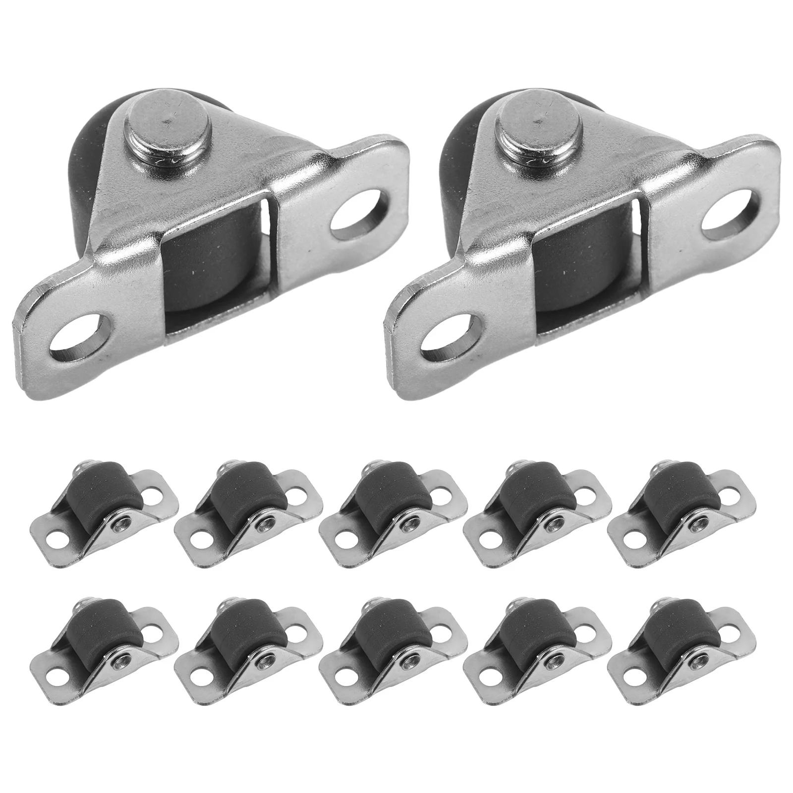 

12Pcs Mini Caster Wheels 0.5 Inch Drawer Slide Rollers Replacement for Furniture Cabinet Container Compact Guide Pulley Sturdy