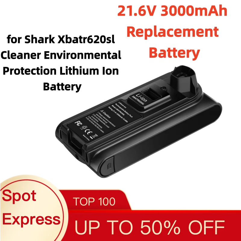 21.6V 3000mAh Replacement Battery for Shark Xbatr620sl Cleaner Environmental Protection Lithium Ion Battery